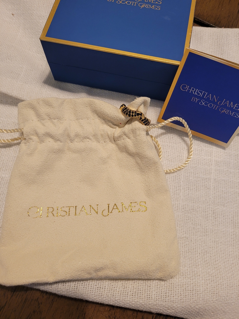 Christian James by Scott Grimes 18K Gold Clad Pave Stack Ring